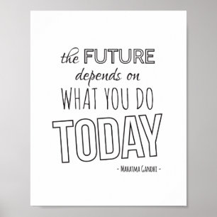 Poster inspirado das citações a tendência branc