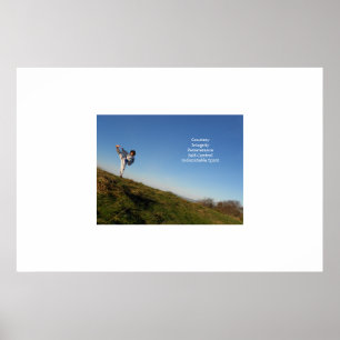 Poster inspirado de taekwondo para princípios dos