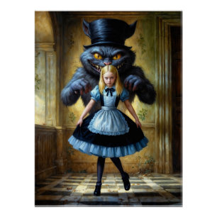 Póster Inspirado em Alice no País das Maravilhas