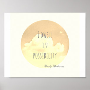 poster inspirado Emily Dickinson das citações