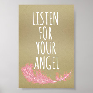 Poster Inspirado escute suas citações do anjo
