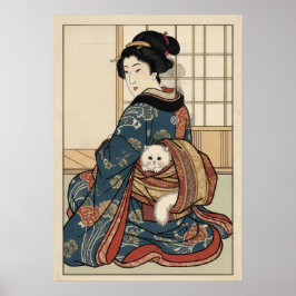 Poster Inspirado no Ukiyo-e – JAPÃO Dramático