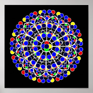 Póster Inspirado pela Rosa sul, Notre-Dame de Paris