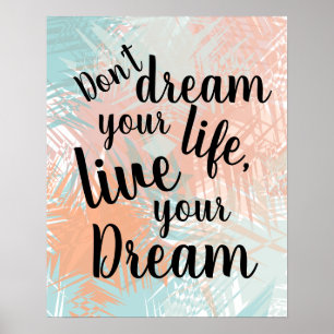 Poster Inspirado vivem suas citações ideais