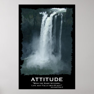 Poster inspirador da ATITUDE da cachoeira de