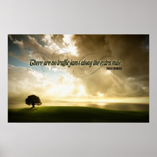 Poster inspirador da milha extra