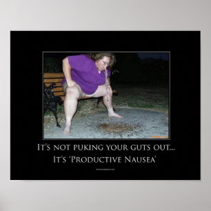 Poster inspirador da náusea produtiva