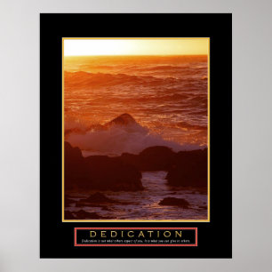 Poster inspirador - "dedicação" - 22" x28 "