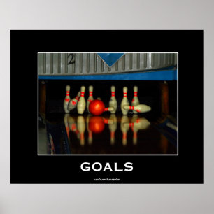 Poster inspirador dos pinos de boliche