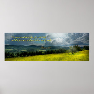 Póster Inspirador - Esperança Eterna - Salmos 19-1