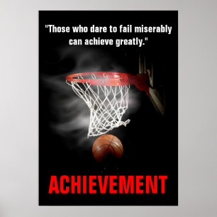 Poster Inspirador inspirado do basquetebol da realizaçã