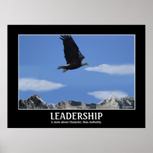 Poster inspirador menor de Eagle do ~ da LIDERANÇ