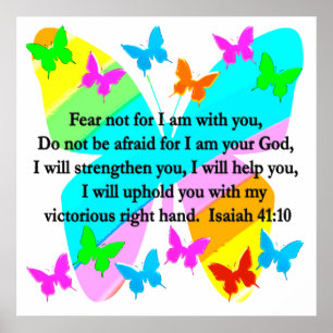 POSTER INSPIRANDO DESIGN VERSO DE BÍBLIA ISAIAH 41:10
