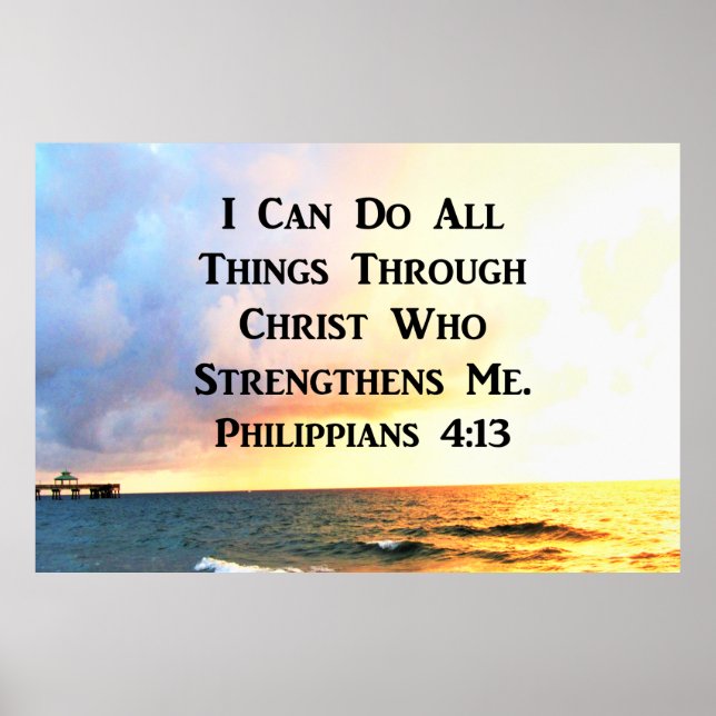 POSTER INSPIRANDO OS FILIPIANOS 4:13 A SCRIPTURE VERSA (Frente)