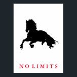 Póster Inspiration No Limine Black White Horse Pop Art<br><div class="desc">Trabalhos de arte,  pinturas,  imagens e imagens digitais de cavalos selvagens</div>
