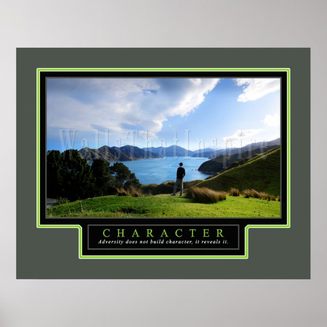 Poster Inspirational "Character" 22x28 (Frente)