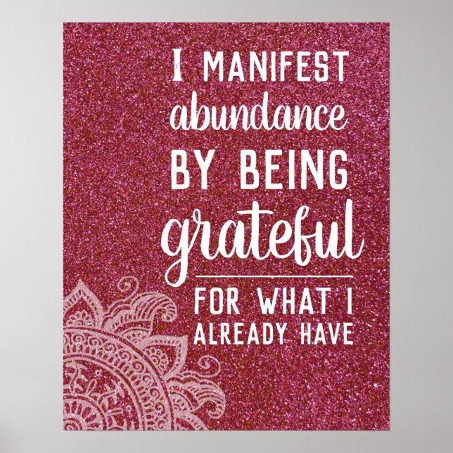 Poster Inspirational Quote Law of Attraction Motivational (Frente)