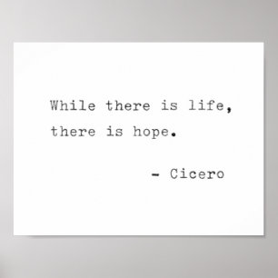 Poster Inspirational Real Typewriter Quote - Cicero