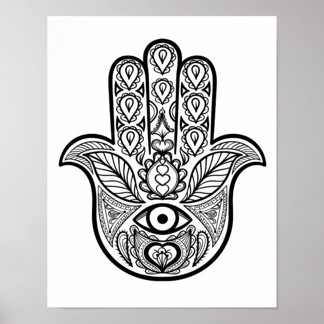Poster Inspired Hamsa Hand 2 (Frente)