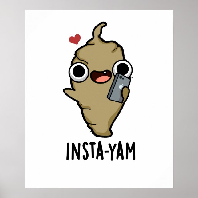Poster Insta-yam Funny Social Media Veggie Yam Pun (Frente)