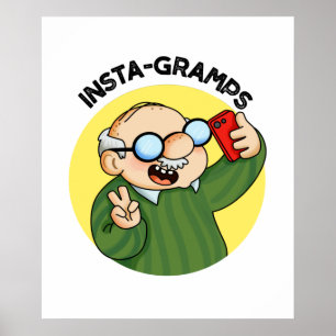 Poster Instagramps Cute Social Media Avô Pun