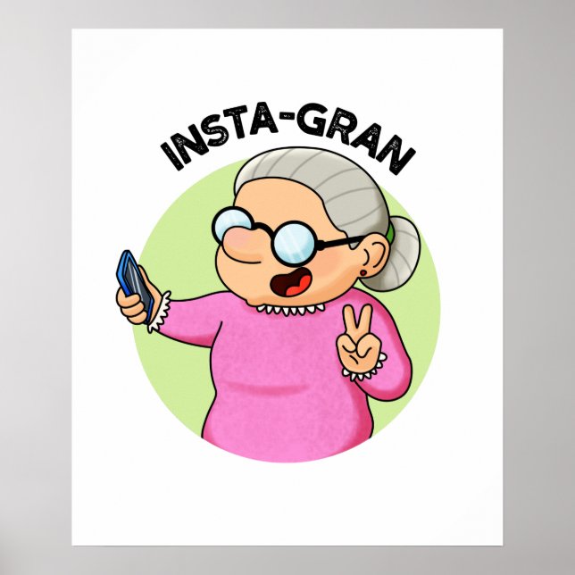 Poster Instagran Funny Social Media Avó Pun (Frente)