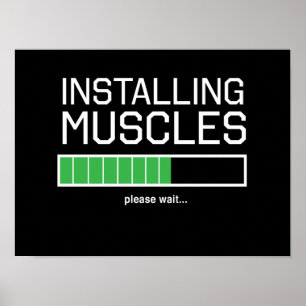 Póster Instalando os músculos