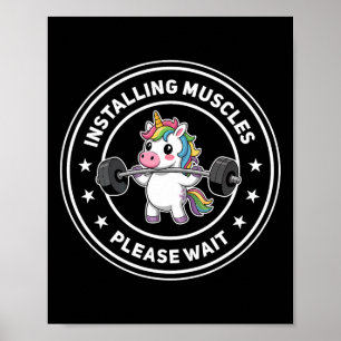 Poster Instale Músculos Por Favor Aguarde Giro Bonito Uni