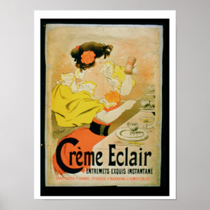 Póster Instante Dessert do Eclair do creme da propaganda