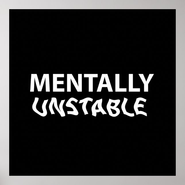 Poster Instável mentalmente (Frente)