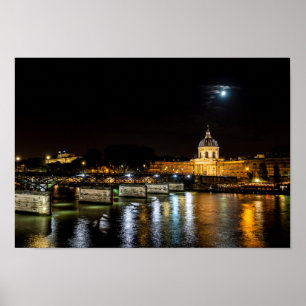 Poster Institut de France e Pont des Arts - Paris