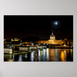 Poster Institut de France e Pont des Arts - Paris