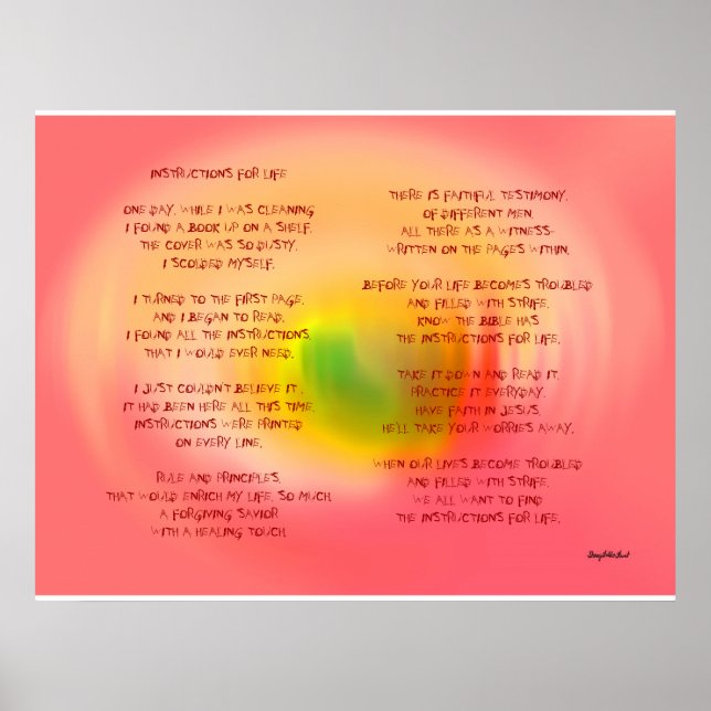 PÓSTER INSTRUÇÕES DE VIDA (Frente)