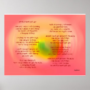 PÓSTER INSTRUÇÕES PARA A VIDA