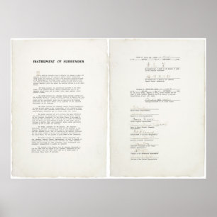 Póster Instrumento da rendição para a segunda guerra