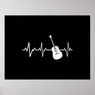 Poster Instrumento de Presente Guitaris de Pulso Acústic