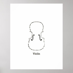 Póster Instrumento Illustratio do violoncelo do violino