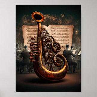 Poster Instrumento musical de bronce