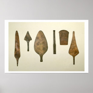 Póster Instrumentos de cobre, Harappa, 2300-1750 BC