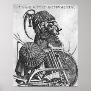 Poster Instrumentos de Sustentação Humana, Arcimboldo
