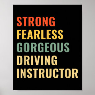 Poster Instrutor de Escola de Condução Professor de Condu