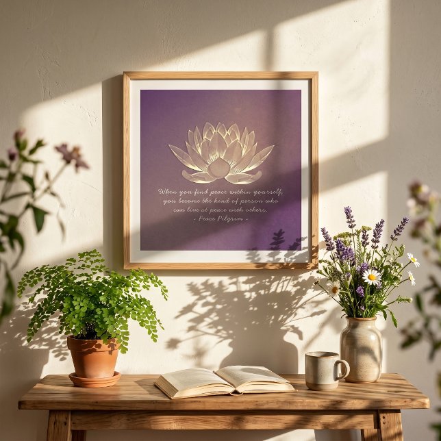 Poster Instrutor de Estúdio de YOGA Citação de Meditação  (Criador carregado)