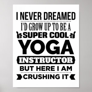 Poster Instrutor de Ioga e Treinador de Meditação Present