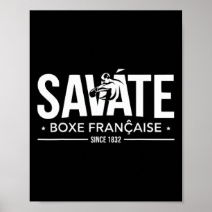 Poster Instrutor de Savate Artes Marciais Francesas Kickb