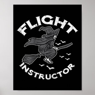 Poster Instrutor de voo do Halloween Witny Funny Costume