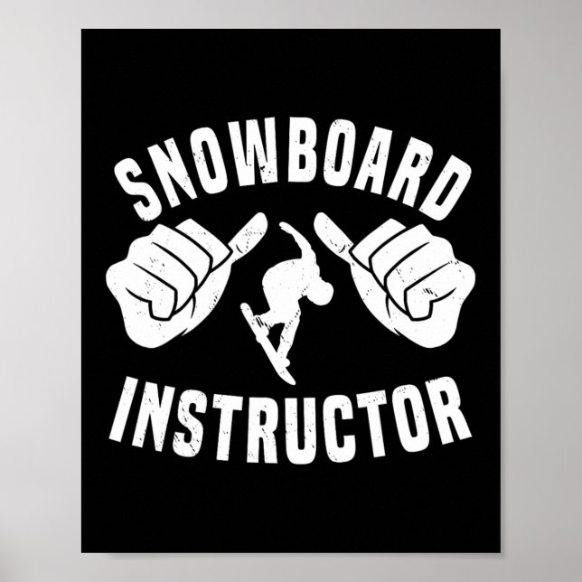 Poster Instrutor do Gool Snowboard Menos Snowboard (Frente)