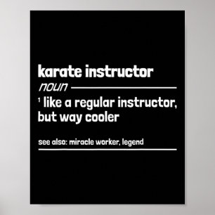 Poster Instrutor Karate Como Um Instrutor Regular Mas Wa