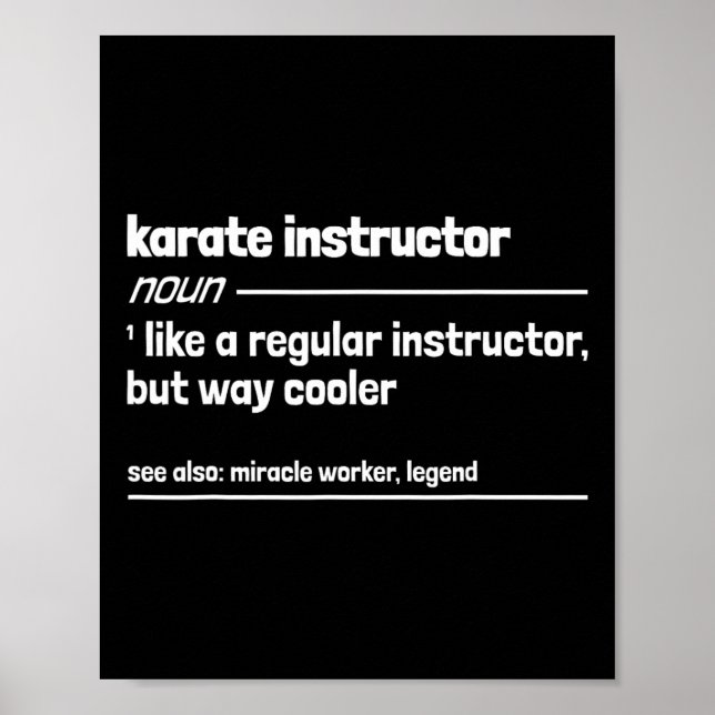 Poster Instrutor Karate Como Um Instrutor Regular Mas Wa (Frente)
