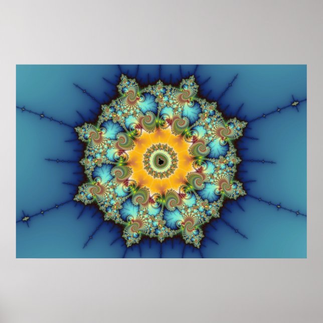 Poster Insular - Arte Mandelbrot (Frente)