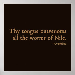 Póster Insulto de Worms Cymbeline (versão 16thC)
